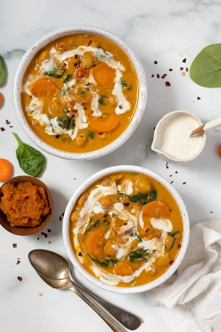 Bowl of Creamy Pumpkin Soup