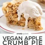 GF + Vegan Apple Crumb Pie