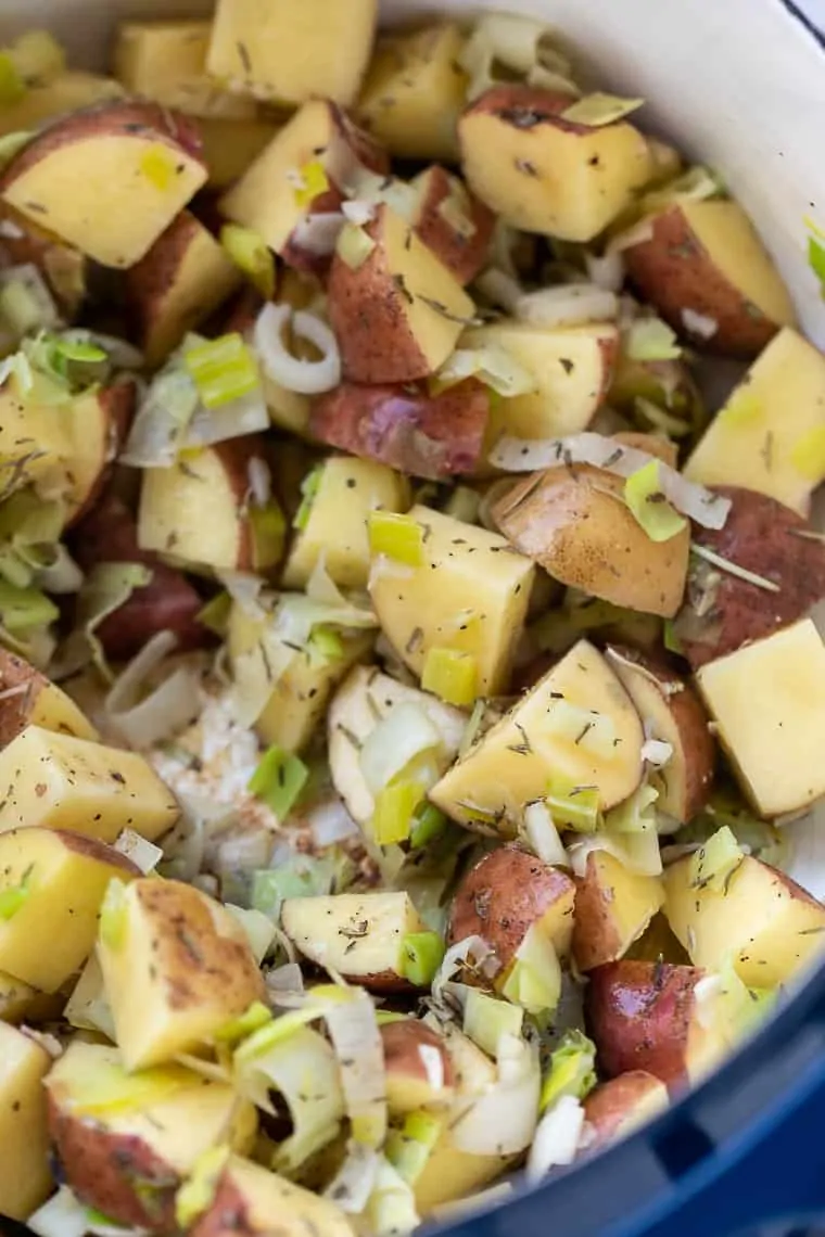 Vegan Potato Soup with Kale