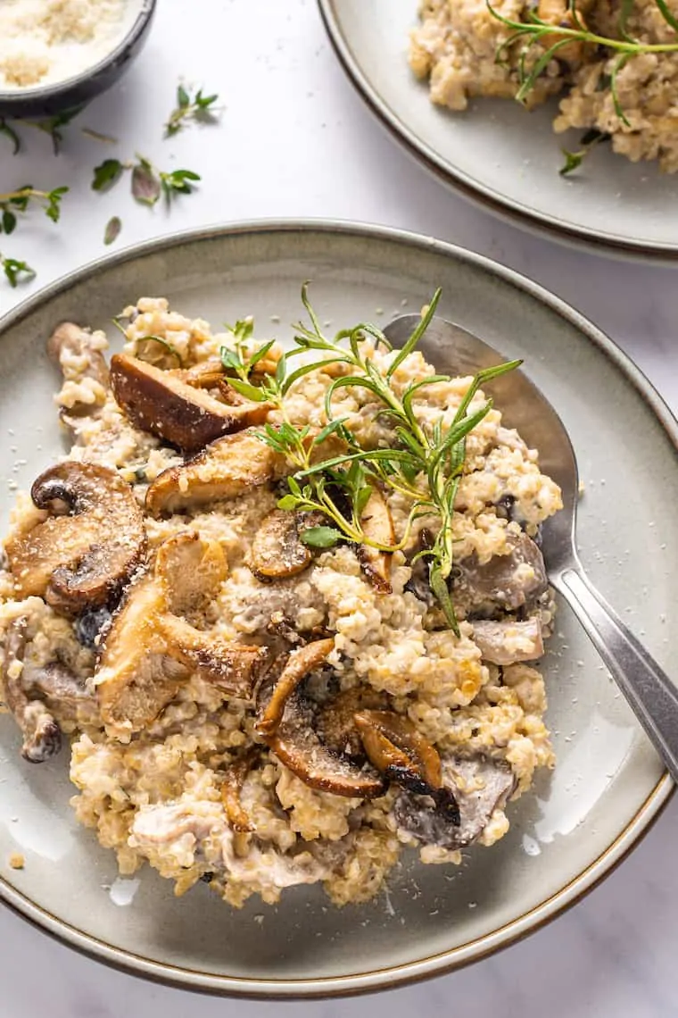 Creamy Mushroom Quinoa Recipe