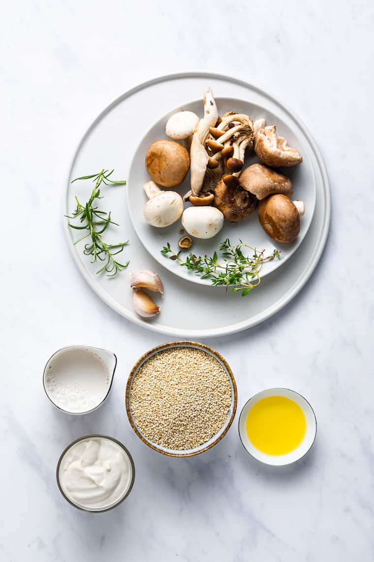 Ingredients for Mushroom Quinoa