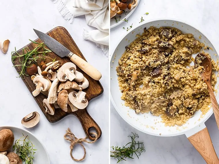 How to Make Mushroom Quinoa