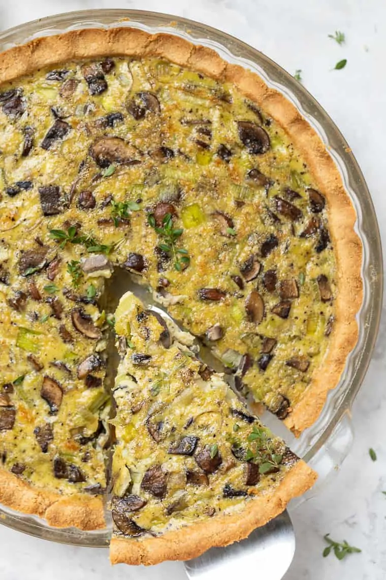 Dairy-Free Mushroom Quiche