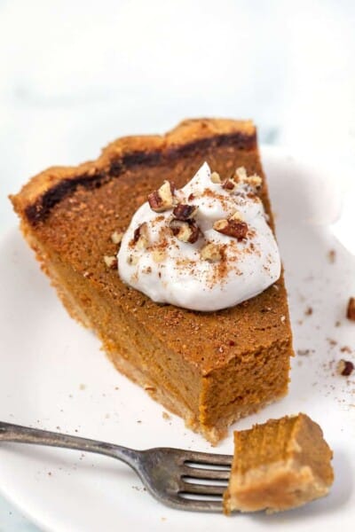 Slice of Healthy Pumpkin Pie