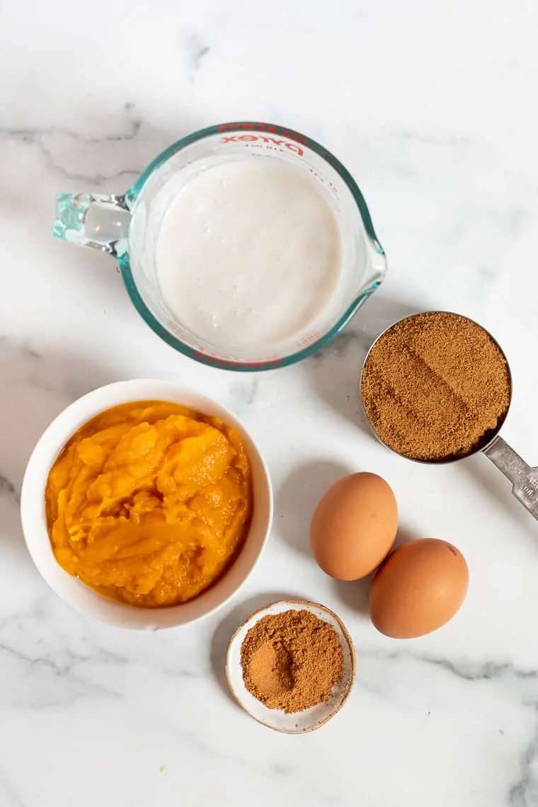 Ingredients for Healthy Pumpkin Pie