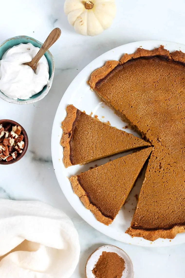 Slices of Healthy Pumpkin Pie