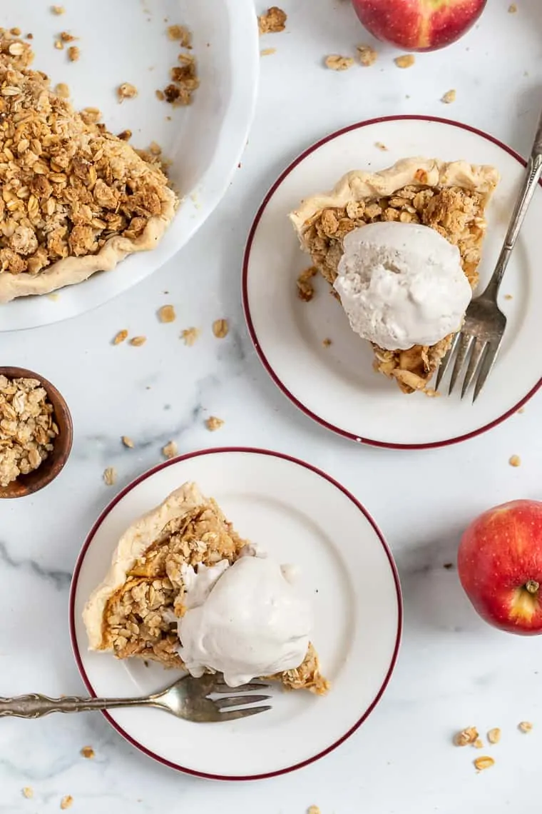 GF + Vegan Apple Crumb Pie