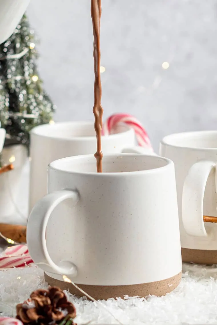 Pouring Vegan Hot Chocolate