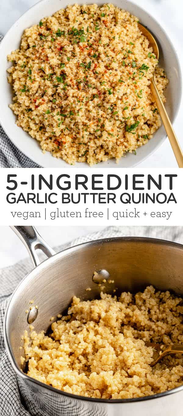 Garlic Butter Quinoa {Only 5 Ingredients!} Quinoa Recipes Simply Quinoa