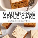 Pinterest title image for Gluten-Free Apple Cake