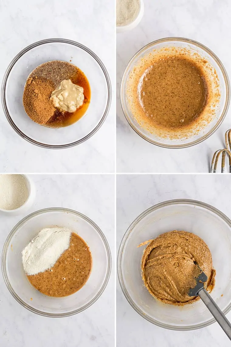 Collage showing How to make Vegan Snickerdoodles