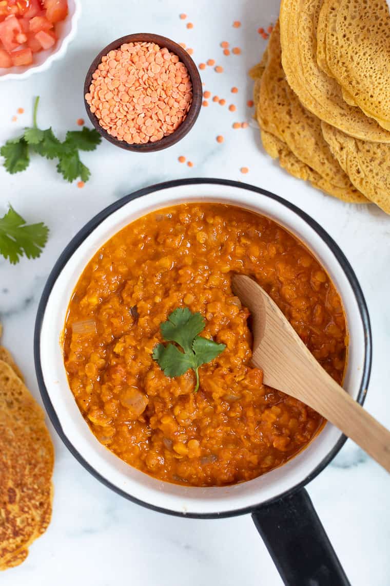 ethiopian lentil stew with berbere