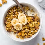Turmeric Granola with Banana and Honey