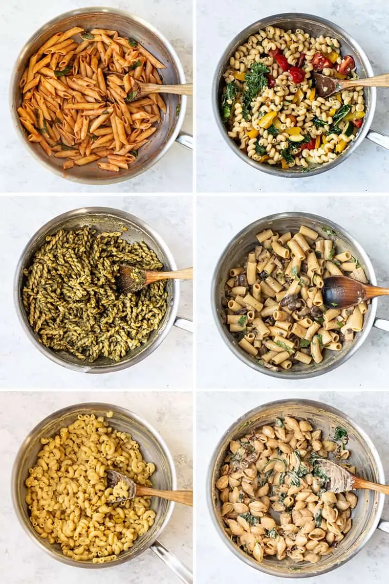 Vegan chickpea pasta recipes made 6 different ways