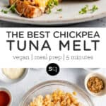 chickpea tuna melt collage