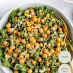 bowl of kale caesar salad
