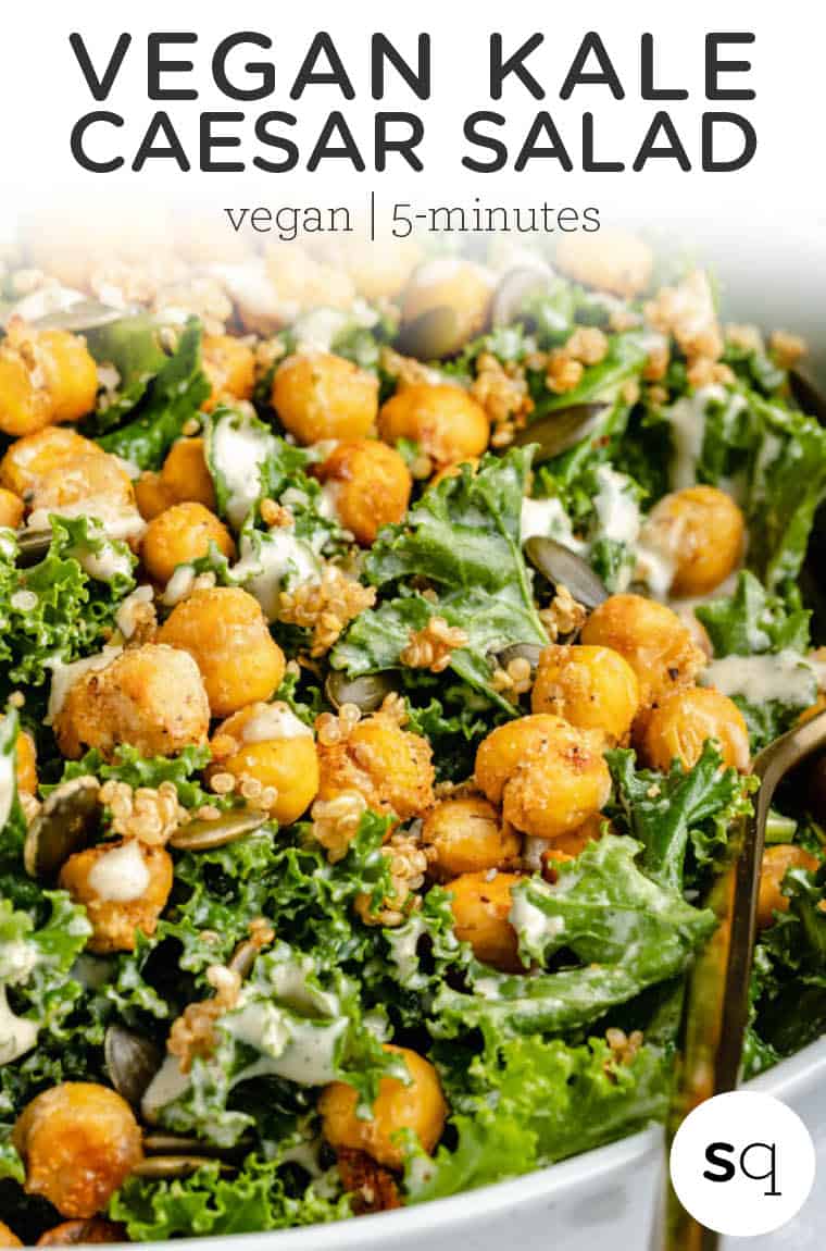 Vegan Kale Caesar Salad [with NutFree Dressing] Simply Quinoa