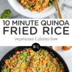 quinoa fried rice collage