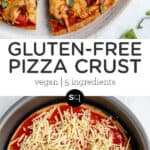 gluten-free pizza crust collage