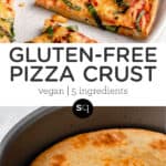 gluten-free pizza crust collage