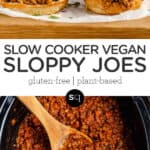 vegan sloppy joes collage