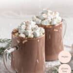 mugs of vegan hot chocolate