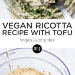 vegan ricotta collage