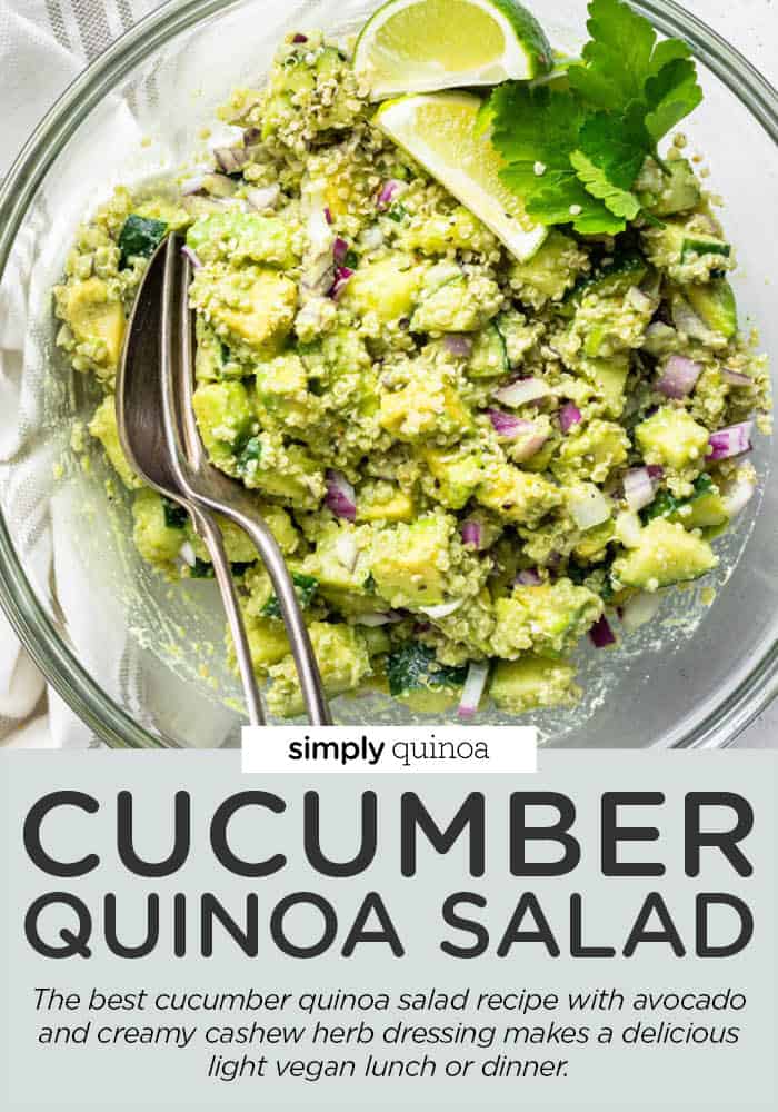 Cucumber Quinoa Salad {with Avocado!} Simply Quinoa