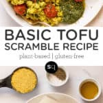 tofu scramble collage