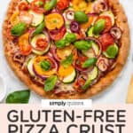 gluten free pizza crust text overlay