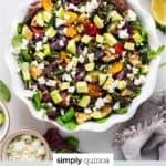 grilled vegetable salad text overlay