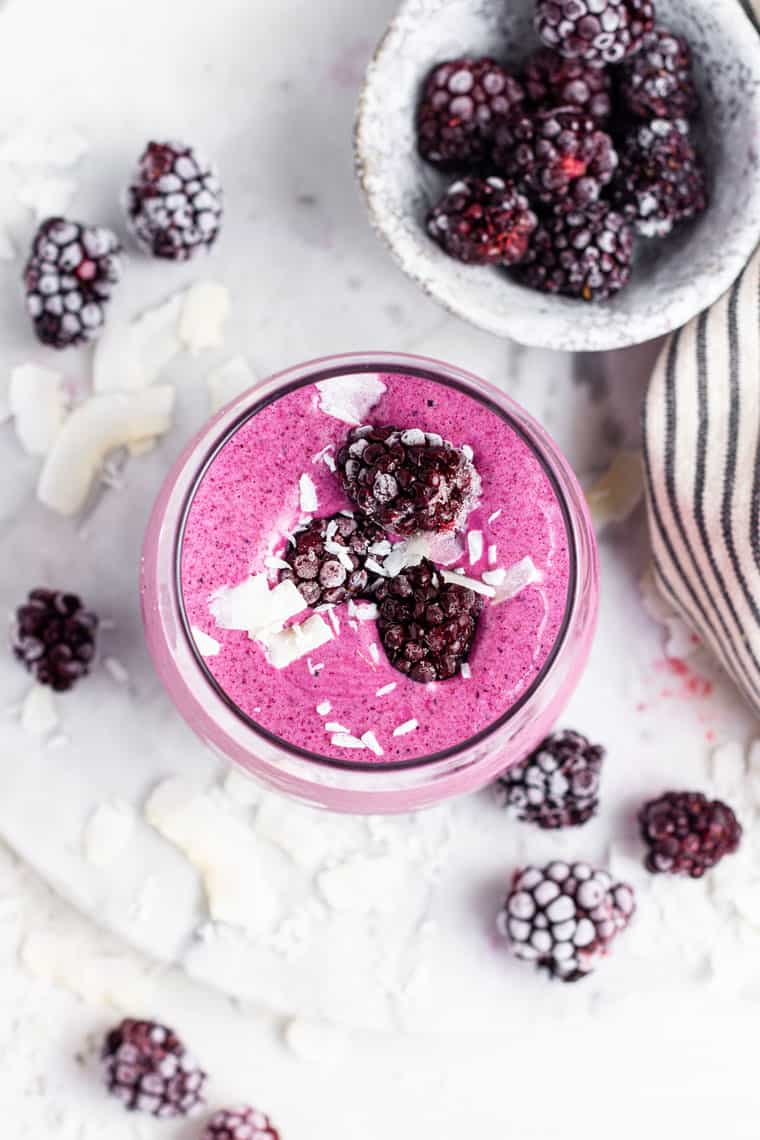 Healthy Blackberry Smoothie Recipe {Low Sugar!} Simply Quinoa