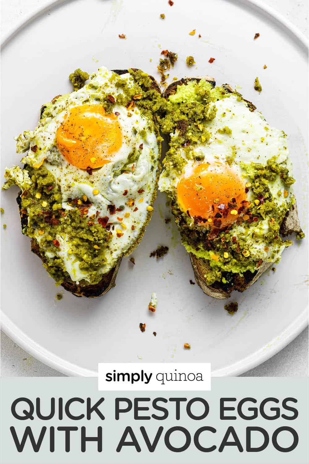Quick Pesto Eggs with Avocado Simply Quinoa