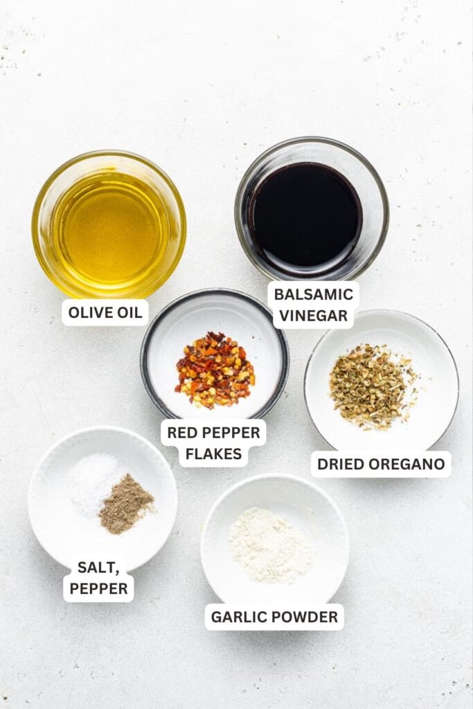 Ingredients for Easy Balsamic Marinade (For Protein & Veggies).