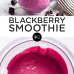 blackberry smoothie text overlay collage