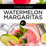 watermelon margarita text overlay collage