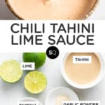 Chili Tahini Lime Sauce text overlay
