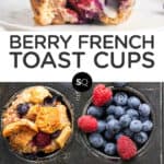 berry french toast cups text overlay