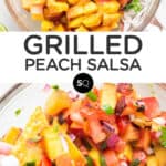 Grilled Peach Salsa text overlay