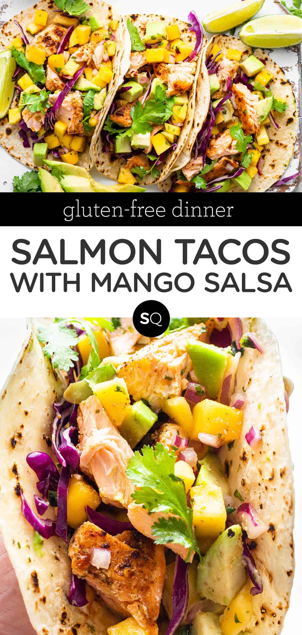 The BEST Salmon Tacos {with Mango Salsa} Simply Quinoa