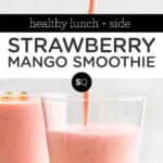 Strawberry Mango Smoothie text overlay
