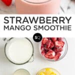 Strawberry Mango Smoothie text overlay