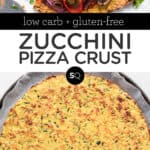 zucchini pizza crust text overlay