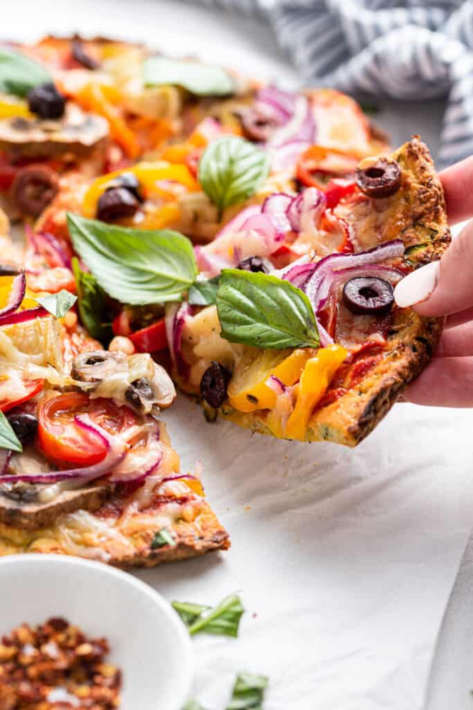 Low Carb Zucchini Pizza Crust (Actually Crispy) Simply Quinoa