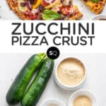 zucchini pizza crust text overlay
