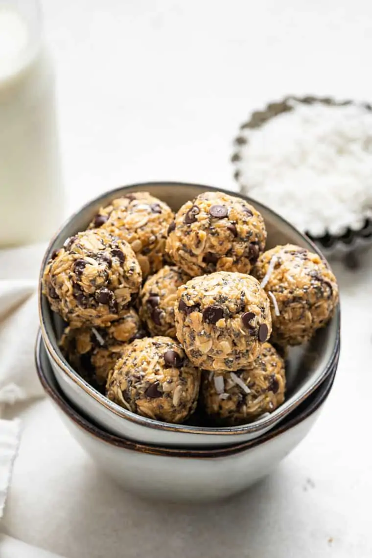 bowls with peanut butter bites