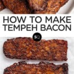 tempeh bacon text overlay