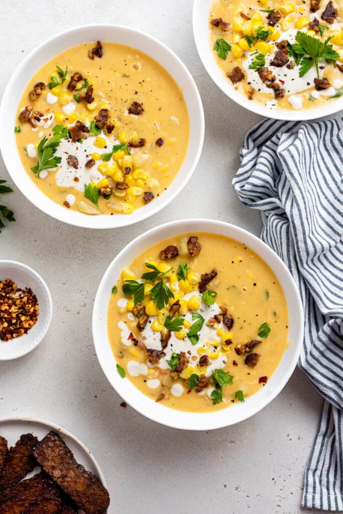 Vegan Corn Chowder with Cashew Cream - Simply Quinoa