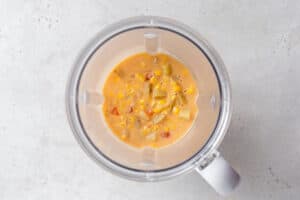 vegan corn chowder recipe in a blender to make creamy