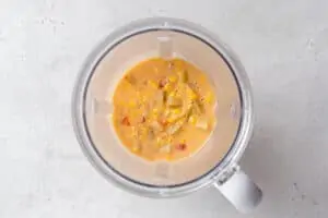 vegan corn chowder recipe in a blender to make creamy